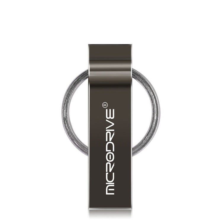 MicroDrive 8GB USB 2.0 Metal Keychain U Disk (Black) - USB Flash Drives by MicroDrive | Online Shopping South Africa | PMC Jewellery