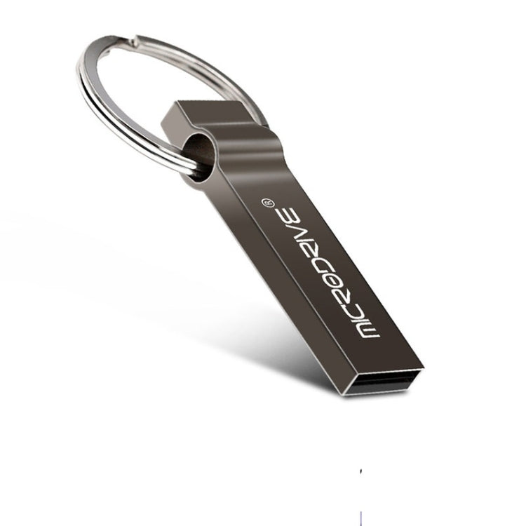 MicroDrive 8GB USB 2.0 Metal Keychain U Disk (Black) - USB Flash Drives by MicroDrive | Online Shopping South Africa | PMC Jewellery