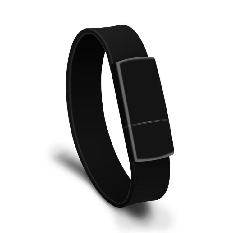 MicroDrive 128GB USB 2.0 Fashion Bracelet Wristband U Disk (Black) - free shipping - PMC TechLife - Order now!
