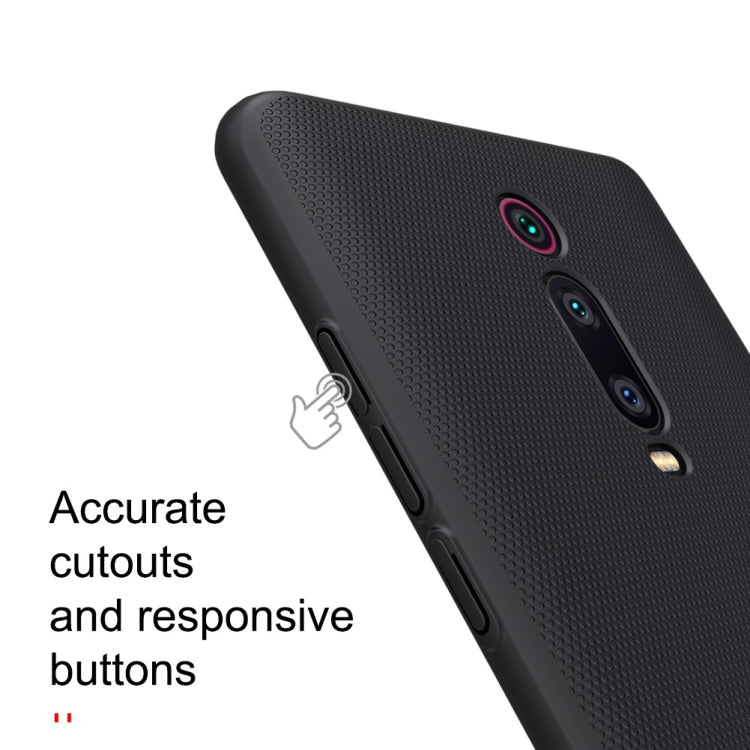 NILLKIN Frosted Shield Concave-convex Texture PC Protective Case Back Cover for Xiaomi Mi 9T & Mi 9T Pro & Redmi K20 & K20 Pro (Black) - Xiaomi Cases by NILLKIN | Online Shopping South Africa | PMC Jewellery