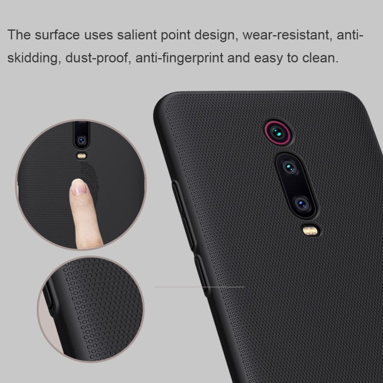 NILLKIN Frosted Shield Concave-convex Texture PC Protective Case Back Cover for Xiaomi Mi 9T & Mi 9T Pro & Redmi K20 & K20 Pro (Black) - Xiaomi Cases by NILLKIN | Online Shopping South Africa | PMC Jewellery